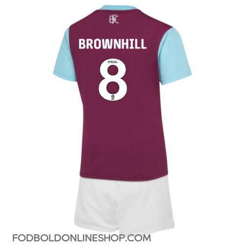 Burnley Josh Brownhill #8 Hjemme Trøje Børn 2024-25 Kortærmet (+ Korte bukser)